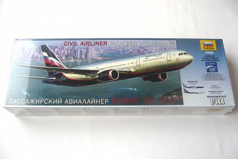 Модель самолета Боинг-767-300 Звезда в масштабе 1:144 Модель самолета Боинг-767-300 Звезда в масштабе 1:144