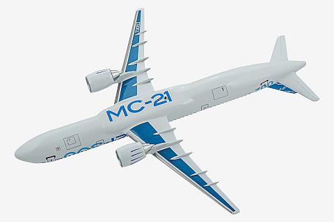 Готовая модель самолета МС-21-300 с номером 002