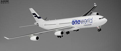 Модель самолета Airbus A340-300 "Oneworld" Модель самолета Airbus A340-300 "Oneworld"