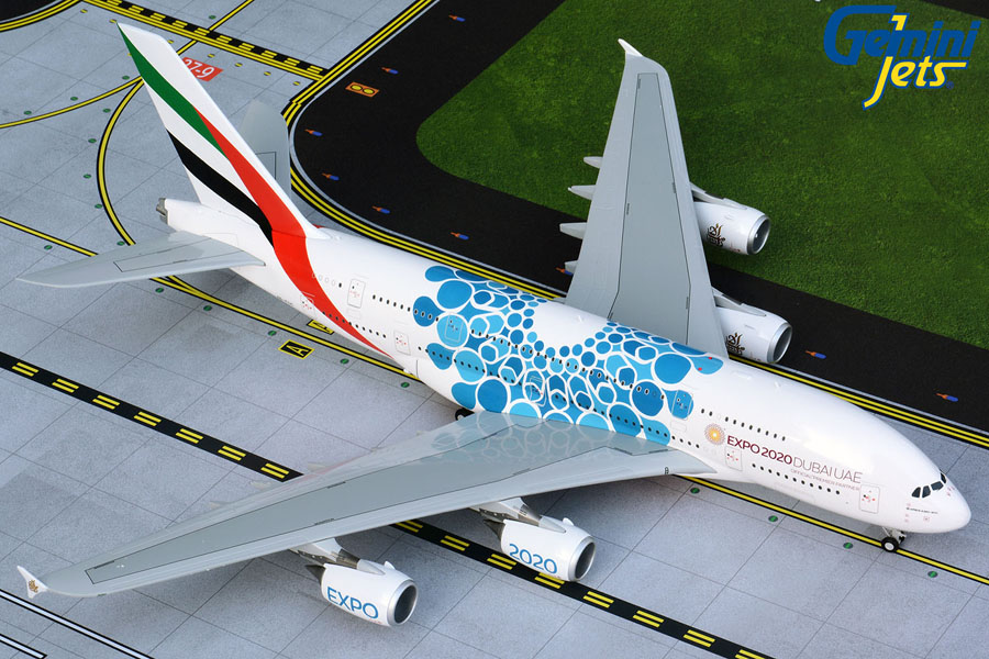 Модель самолета  Airbus A380-800 "Blue Expo 2020"