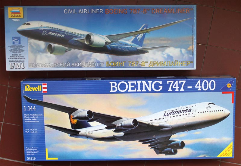    Boeing 747-400 + Boeing 787